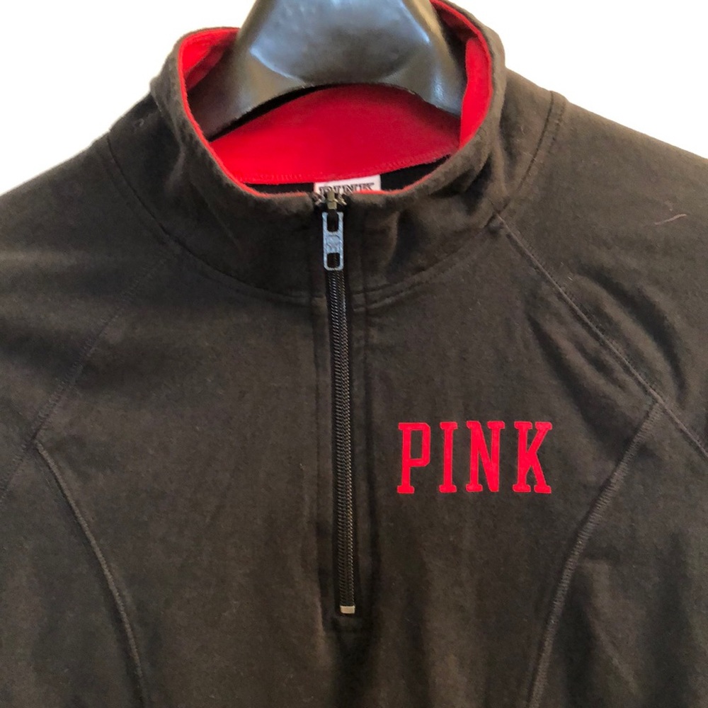 Pink by VS Black Athletic Half Zip Top Size SP